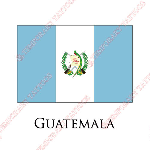 Guatemala flag Customize Temporary Tattoos Stickers NO.1885